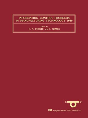 cover image of Information Control Problems in Manufacturing Technology 1989